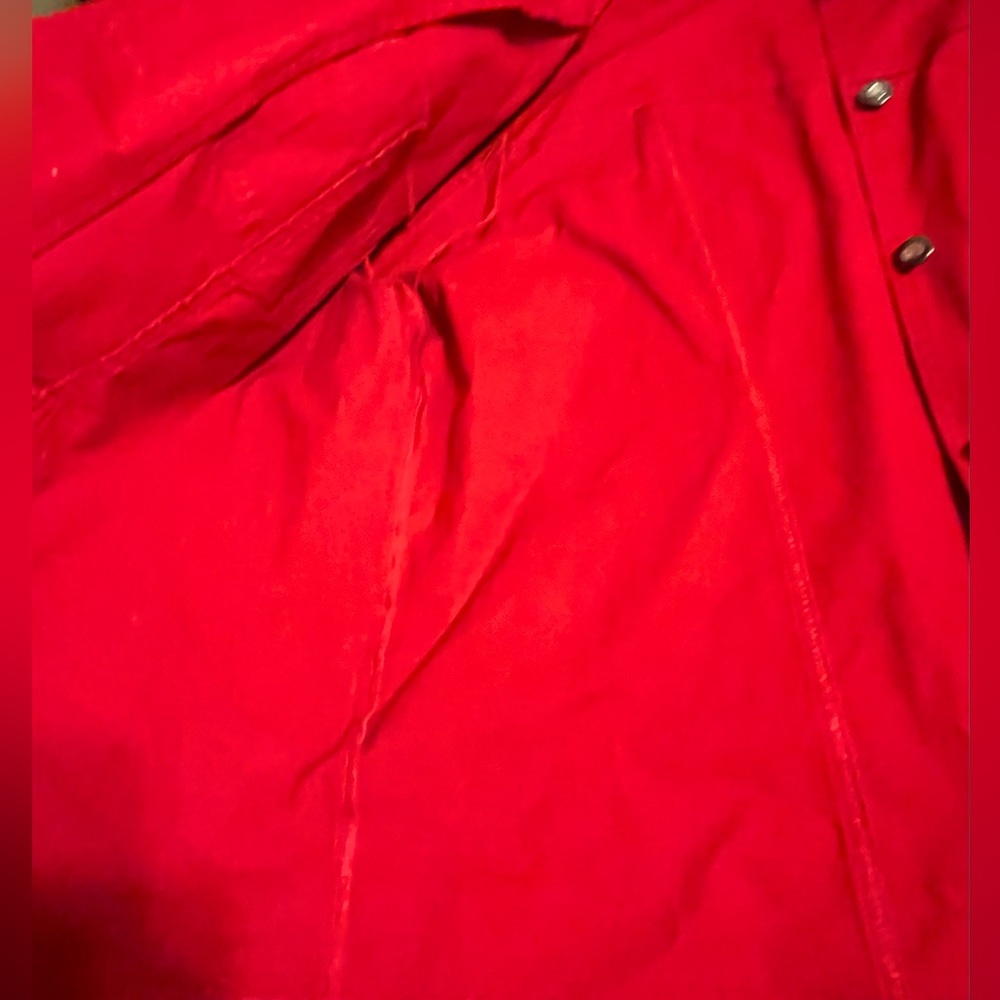 Pre-Owned Red Denim & Company Red Jean Jacket - Picture 6 of 7